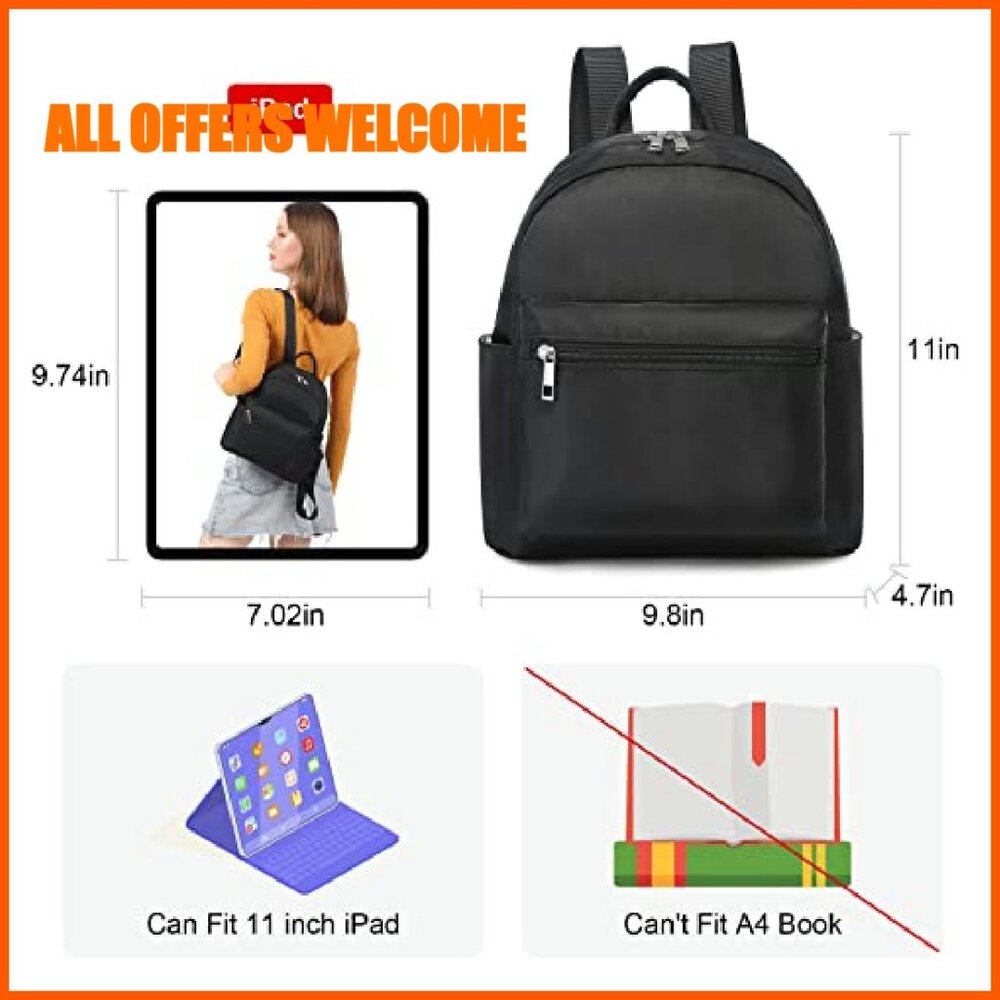 Waterproof Mini Backpack Lightweight Nylon Daily … - image 5